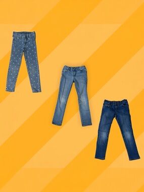 Lot of 3 Little Girls Skinny Jeans, Size 6